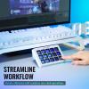imageAmpliGame FIFINE Gaming Controller with 4K Capture Card Kit Streaming Keyboard with 15 Shortcuts Macro Keys 1080P Capture Card with HDMI Port RGB Compatible with SwitchXBOXPS5PC D6V3 White