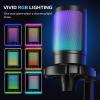 imageAmpliGame Fifine USB Microphone for PC Gaming Computer Desktop Streaming Microphone with Mute Button Gain Knob for Video Podcast RGB Mic for PS4PS5 Laptop A6NEO