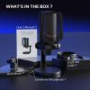 imageAmpliGame Fifine USB Microphone for PC Gaming Computer Desktop Streaming Microphone with Mute Button Gain Knob for Video Podcast RGB Mic for PS4PS5 Laptop A6NEO