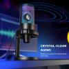 imageAmpliGame Fifine USB Microphone for PC Gaming Computer Desktop Streaming Microphone with Mute Button Gain Knob for Video Podcast RGB Mic for PS4PS5 Laptop A6NEO