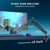 imageFIFINE Gaming PC USB Microphone Podcast Condenser Mic with Boom Arm Pop Filter Mute Button for Streaming Twitch Online Chat RGB Computer Mic for PS45 PC Gamer YoutuberAmpliGame A6TBlue