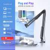 imageFIFINE Gaming PC USB Microphone Podcast Condenser Mic with Boom Arm Pop Filter Mute Button for Streaming Twitch Online Chat RGB Computer Mic for PS45 PC Gamer YoutuberAmpliGame A6TWhite