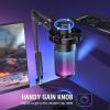 imageFIFINE Gaming PC USB Microphone Podcast Condenser Mic with Boom Arm Pop Filter Mute Button for Streaming Twitch Online Chat RGB Computer Mic for PS45 PC Gamer YoutuberAmpliGame A6TBlack