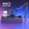 imageFIFINE Gaming PC USB Microphone Podcast Condenser Mic with Boom Arm Pop Filter Mute Button for Streaming Twitch Online Chat RGB Computer Mic for PS45 PC Gamer YoutuberAmpliGame A6TBlack