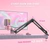 imageFIFINE Gaming PC USB Microphone Podcast Condenser Mic with Boom Arm Pop Filter Mute Button for Streaming Twitch Online Chat RGB Computer Mic for PS45 PC Gamer YoutuberAmpliGame A6TPink