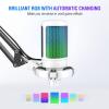 imageFIFINE Gaming PC USB Microphone Podcast Condenser Mic with Boom Arm Pop Filter Mute Button for Streaming Twitch Online Chat RGB Computer Mic for PS45 PC Gamer YoutuberAmpliGame A6TWhite
