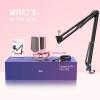 imageFIFINE Gaming PC USB Microphone Podcast Condenser Mic with Boom Arm Pop Filter Mute Button for Streaming Twitch Online Chat RGB Computer Mic for PS45 PC Gamer YoutuberAmpliGame A6TPink