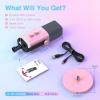 imageFIFINE USBXLR Dynamic Microphone for Podcast Recording PC Computer Gaming Streaming Mic with RGB Light Mute Button Headphones Jack Desktop Stand Vocal Mic for Singing YouTubeAmpliGame AM8Pink