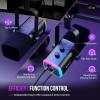 imageFIFINE XLRUSB Gaming Microphone Set Dynamic PC Mic for Streaming Podcasting Computer RGB Mic Kit with Boom Arm Stand Mute Button Headphones Jack for Recording Vocal VoiceOverAmpliGame AM8TBlack