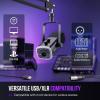 imageFIFINE XLRUSB Gaming Microphone Set Dynamic PC Mic for Streaming Podcasting Computer RGB Mic Kit with Boom Arm Stand Mute Button Headphones Jack for Recording Vocal VoiceOverAmpliGame AM8TBlack