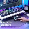 imageFifine AmpliGame Stream Controller with Video Capture Card Bundle Gaming Keyboard with 15 Macro Keys Trigger Actions 4K HDMI Capture Card Set Compatible with PS4PS5 OBS Studio D6V3 Black
