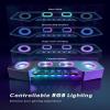 imageFifine Gaming Speakers for PC Bluetooth Computer Speakers Wireless with Auxin for Desktop Laptop RGB Desk Loudspeakers with Volume Control for Party Streaming Meeting A16 WhiteBlack
