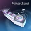 imageFifine Gaming Speakers for PC Bluetooth Computer Speakers Wireless with Auxin for Desktop Laptop RGB Desk Loudspeakers with Volume Control for Party Streaming Meeting A16 WhiteWhite