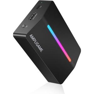 imageFifine AmpliGame Video Capture Card HD 1080 60fps for Audio Video Gaming Live Streaming 4K HDMI to USB Capture Card Compatible with PS4WindowsMac OSSwitchXboxV3Black